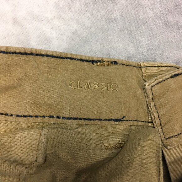 American Eagle Mens Shorts size 31 Brown Flat Front Flap Pockets Next Level Flex - Picture 10 of 12